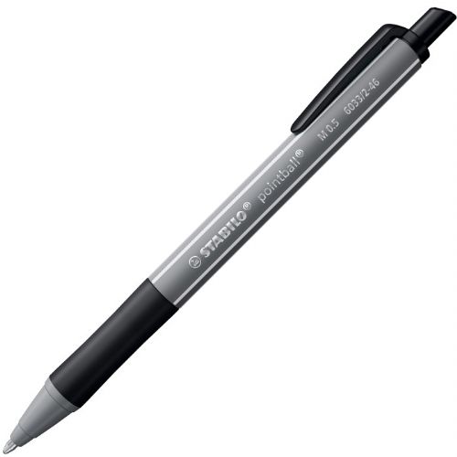 PENNE A SFERA POINTBALL STABILO FUSTO DARK GREY NERA 6033/2-46